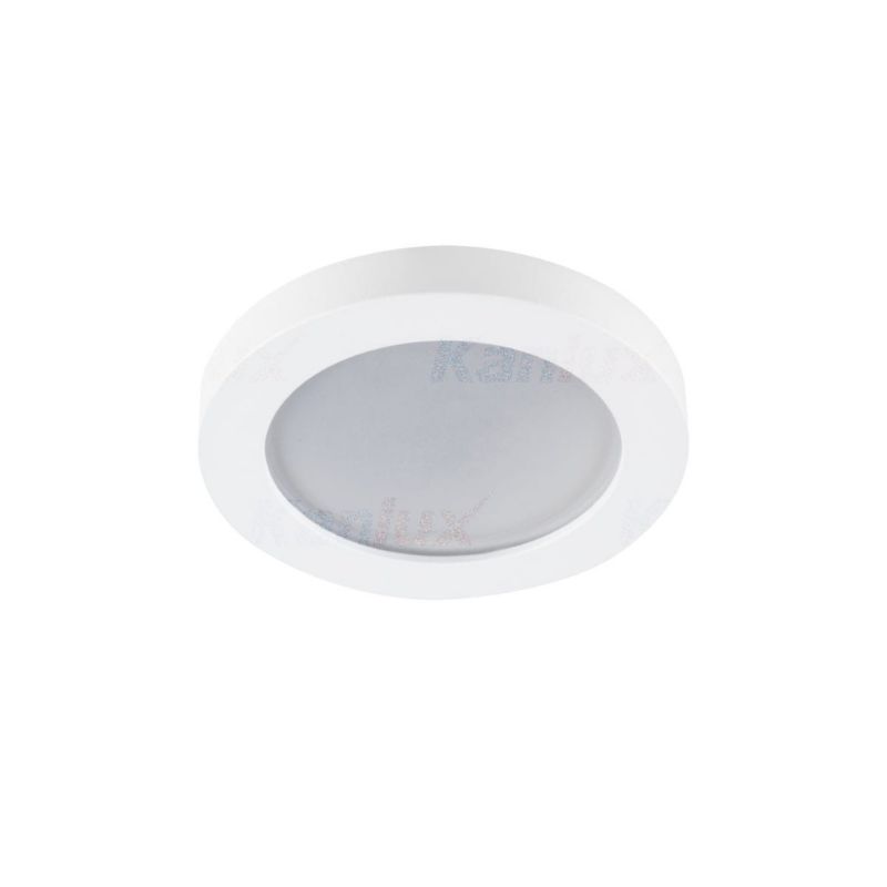 Oprawa sufitowa wpuszczana Kanlux Flini łazienkowa biała 1 x GX5.3 / GU10 x 10W IP44 wym: 8 x 8 cm okrągła - 1 szt.