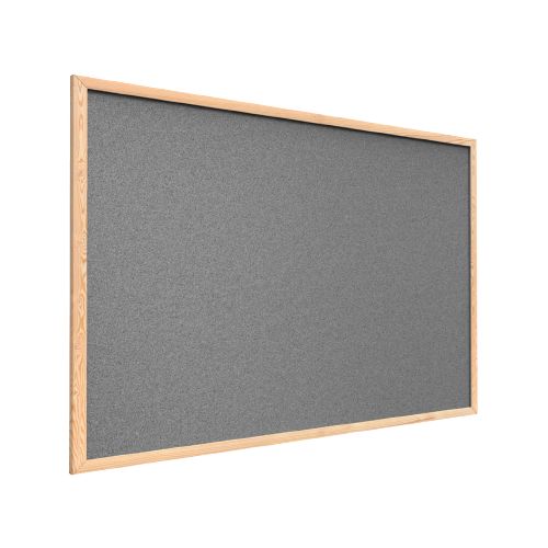 Tablica korkowa kolor szary ALLboards 90x60 cm rama drewniana naturalna 1 szt.