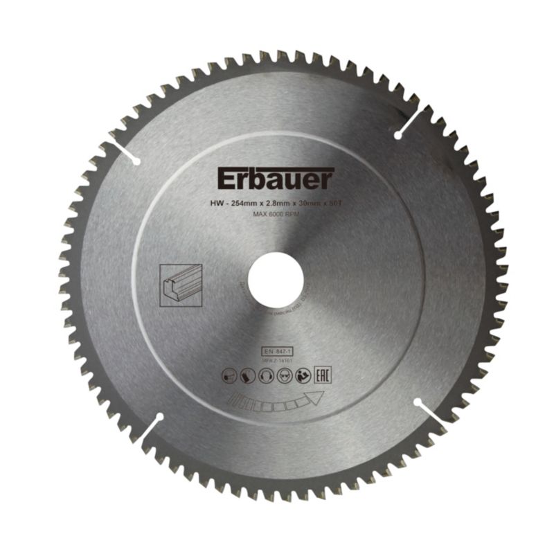Tarcza uniwersalna Erbauer 254 x 30/25/20/16 mm 80T