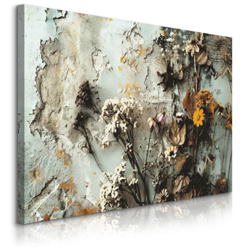 Obraz Muralo Suszone Kwiaty Beton Mural 90x60 cm 1 szt.