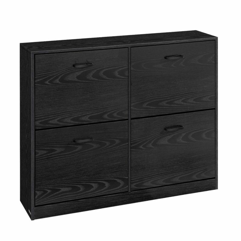 Szafka na buty Songmics z drzwiczkami 105 cm czarna 1 szt.