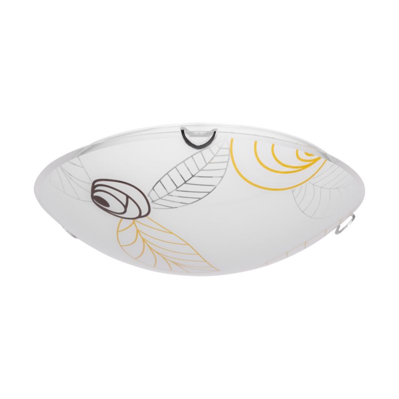 Lampa Wisząca SPOT Light 1xLED 12W Białe Szkło z Brązowym Akcentem od Polskiego Producenta, 1 szt.