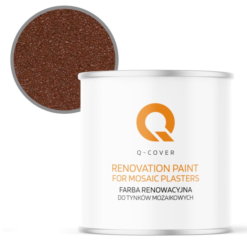 Farba Renowacyjna dla Tynku Mozaikowego Q-Cover Ceglasty RAL8004 2.5L