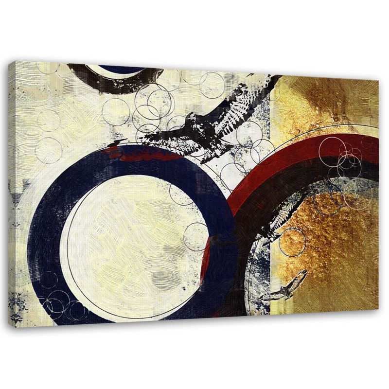 Obraz na płótnie Feeby Brązowe Koła abstrakcja 120x80cm 1szt
