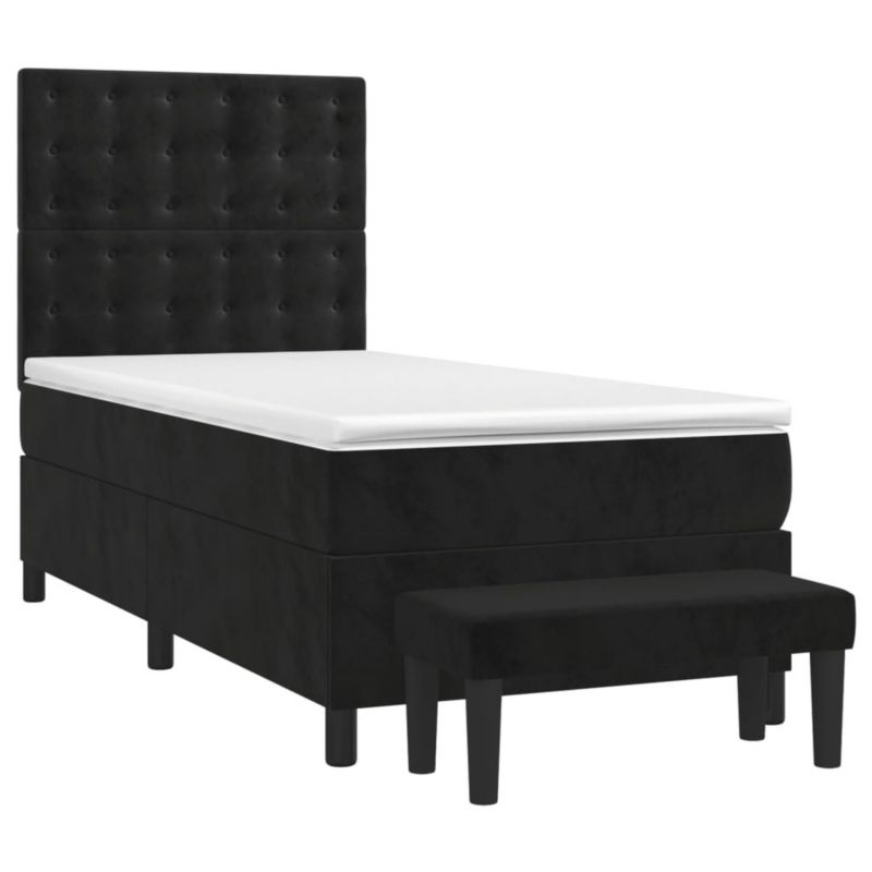 Łóżko kontynentalne WaszeMeble 80x200 cm czarne WM-3138051 1 szt.