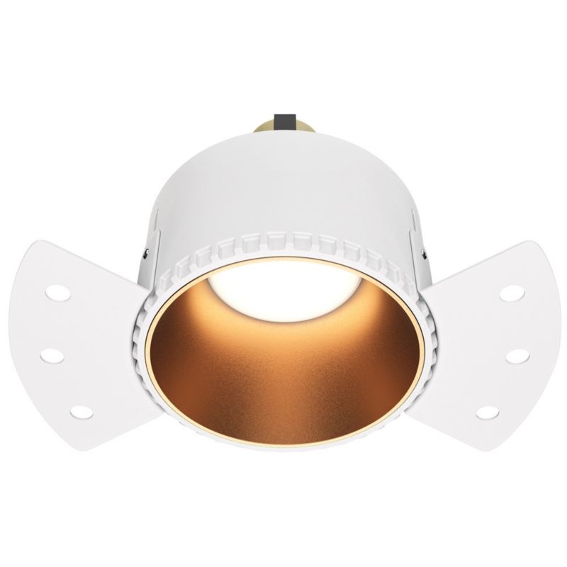 Oprawa sufitowa wpuszczana Maytoni Share mosiężno-złota 1 x GU10 x 20W IP20 wym: 5,5 x 14 x 14 cm okrągła - 1 szt.