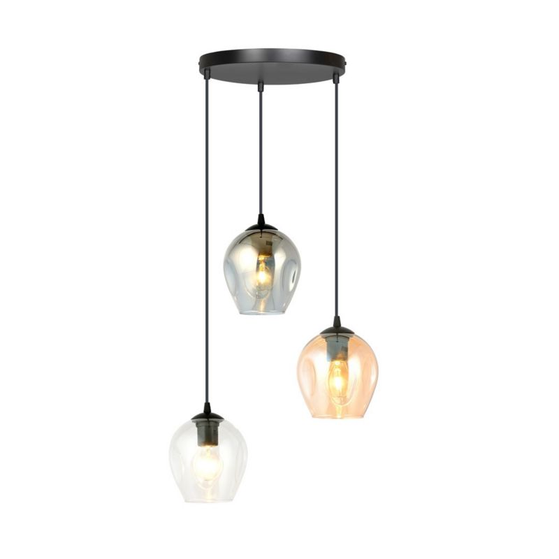 Lampa sufitowa Emibig Istar czarna-wielokolorowy wym: 100 x 40 x 40 cm 3xE27 x 15W 1 szt.
