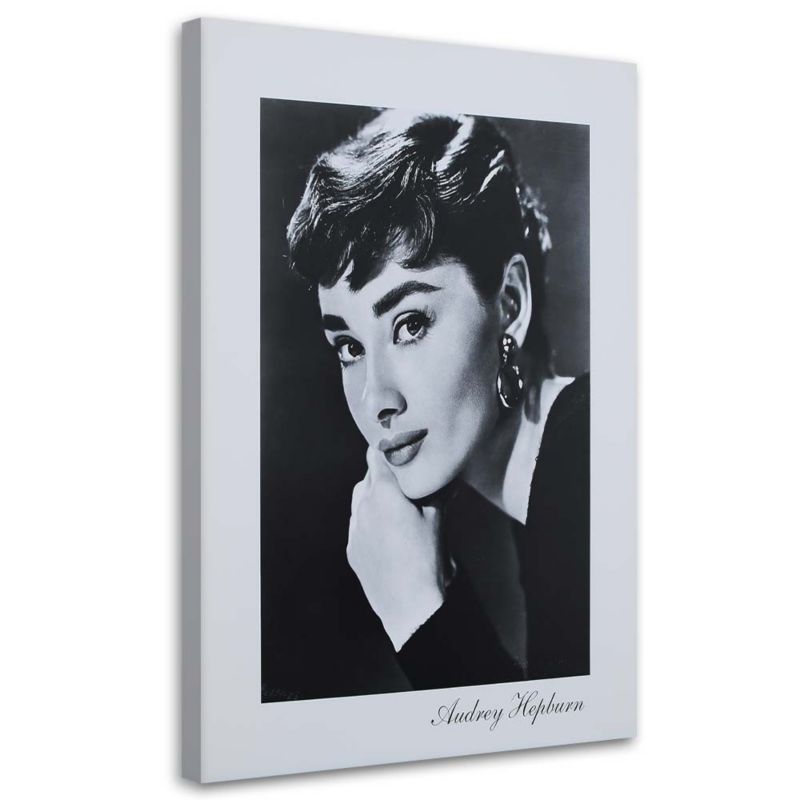 Obraz Feeby Audrey Hepburn - portret czarno biały 60x90cm 1szt