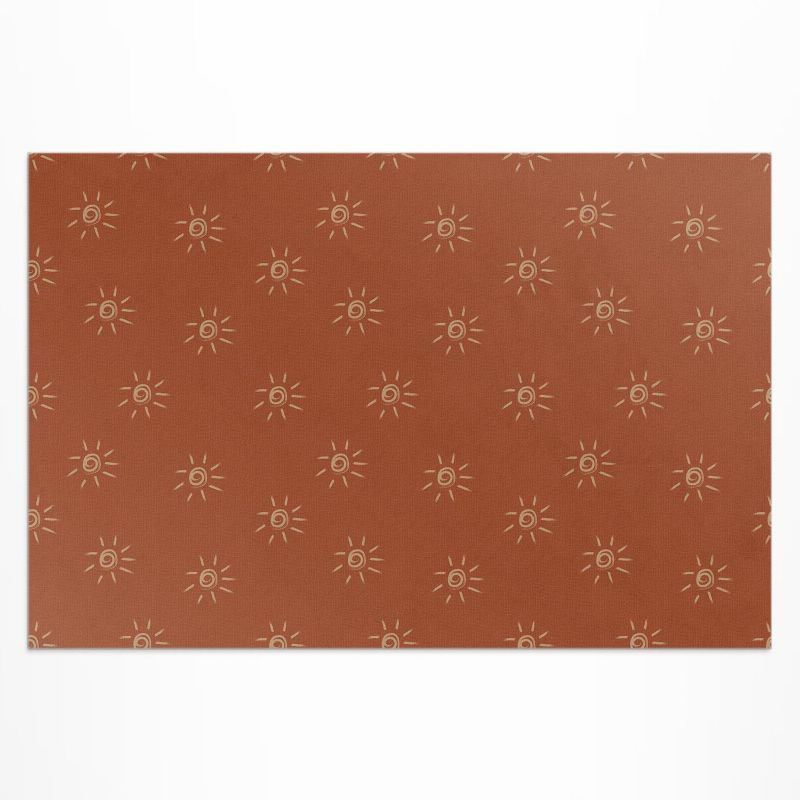 Winylowy Chodnik Zewnętrzny Wallfluent 120x180 cm Wzór w słońca styl boho vintage 1 szt.