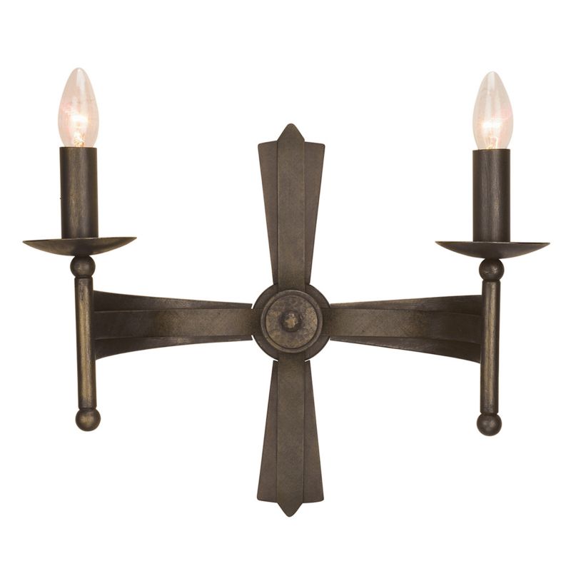 Kinkiet ścienny Elstead Cromwell stary brąz 2 x E14 x 60W IP20 wym: 37 x 46 x 18 cm - 1 szt.