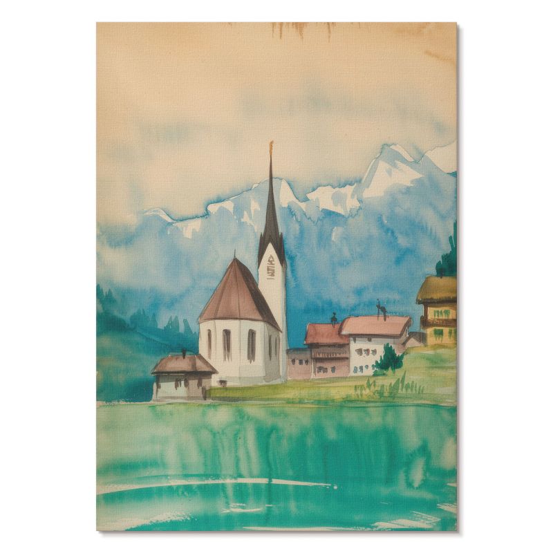 Plakat na Ścianę Tulup 59,4,x84 cm (A1) Górski kościół Do salonu, sypialni, biura 1 szt.