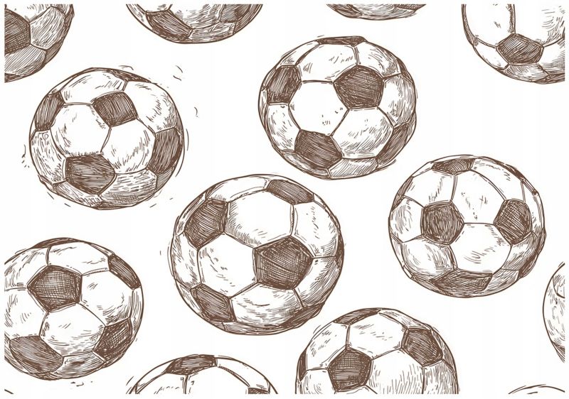 Fototapeta WALLARENA Dla Dzieci Na Flizelinie Dla Chłopca Sport Piłka nożna Beżowy 300x210 cm 16520VX6 1 szt.