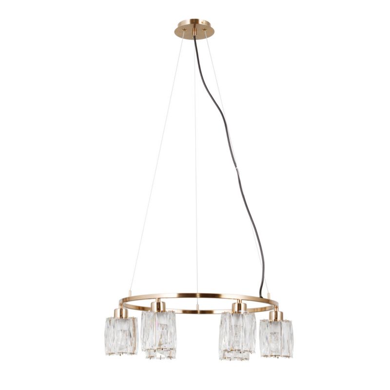 Lampa wisząca Italux SIMONA złota 6xE14x40W wym:110x53x53cm IP20 -1 szt.