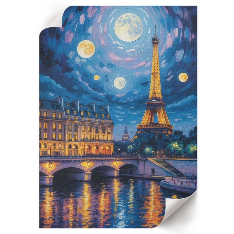 Plakat Na Ścianę ArtPrintCave 21x29,7 cm Nocny Paryż CMYK Group 1 szt.