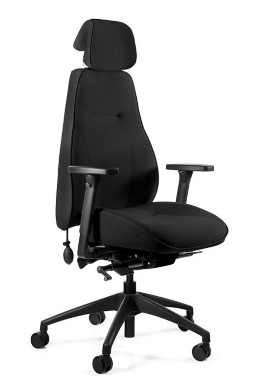 Fotel Unique ergonomiczny ICE czarny tkanina 1szt