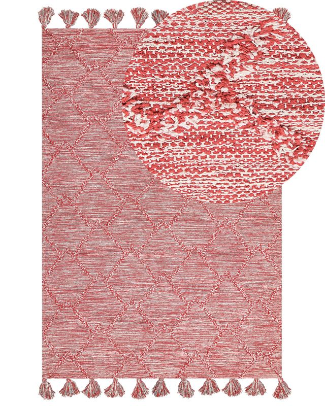 Dywan Nigde Czerwony 160 x 230 cm Bawełna 1 szt.