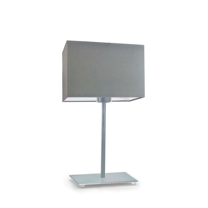 Lampka Nocna Volta Light Factory Moto Abażur Srebrny/Szary Prostokąt 1xE27 1szt.
