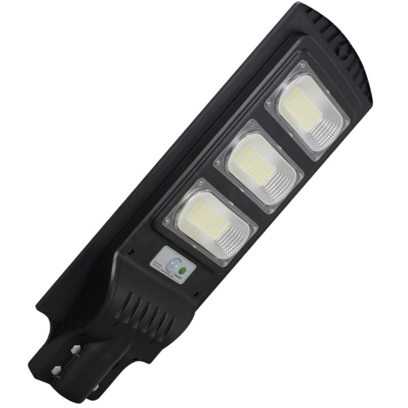 Lampa uliczna solarna Polux Street czarna LED 10W 6000K 1000lm Pilot IP65 wym: 6 x 24 x 62,5 cm - 1 szt.