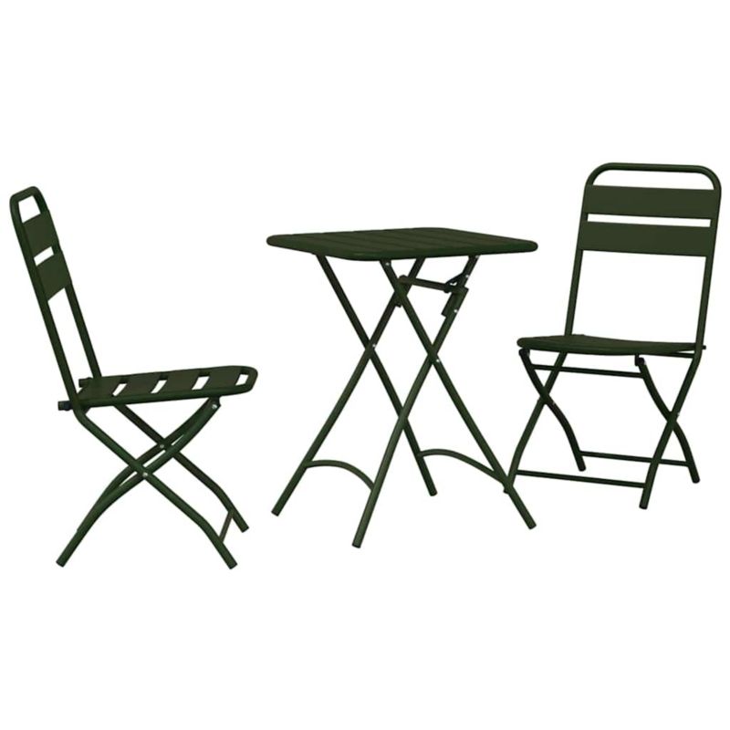 Zestaw mebli ogrodowych bistro WaszeMeble stal zielony WM-42002949 1 kpl