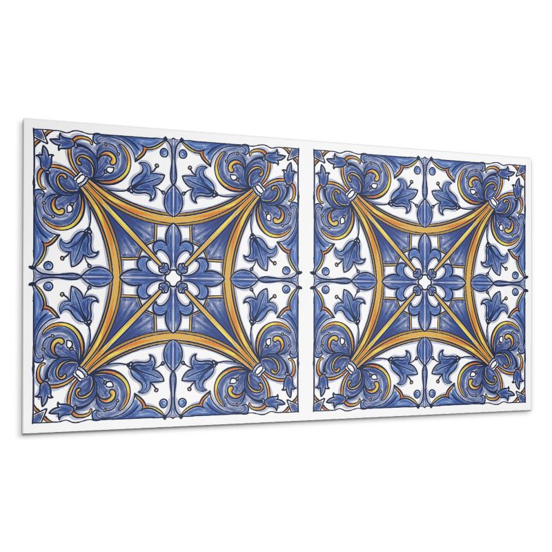 Panele samoprzylepne Wallfluent 60x30 cm Ornamentalna zieleń w artystycznym układzie 6 szt.