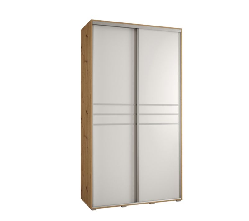 Szafa przesuwna Abiks DAVOS 10 wysoka szer.130cm artisan/biały/srebrny 1szt.