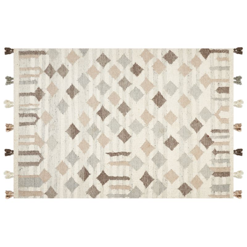 Dywan Kaghtsrashen Beżowy 160 x 230 cm Wełna Kilim 1 szt.