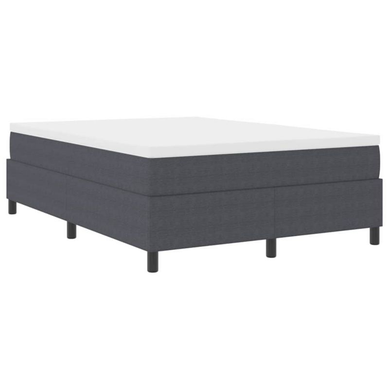 Łóżko z materacem WaszeMeble 135x190 cm Ciemnoszary i biały sztruks WM-3337463 1 szt.