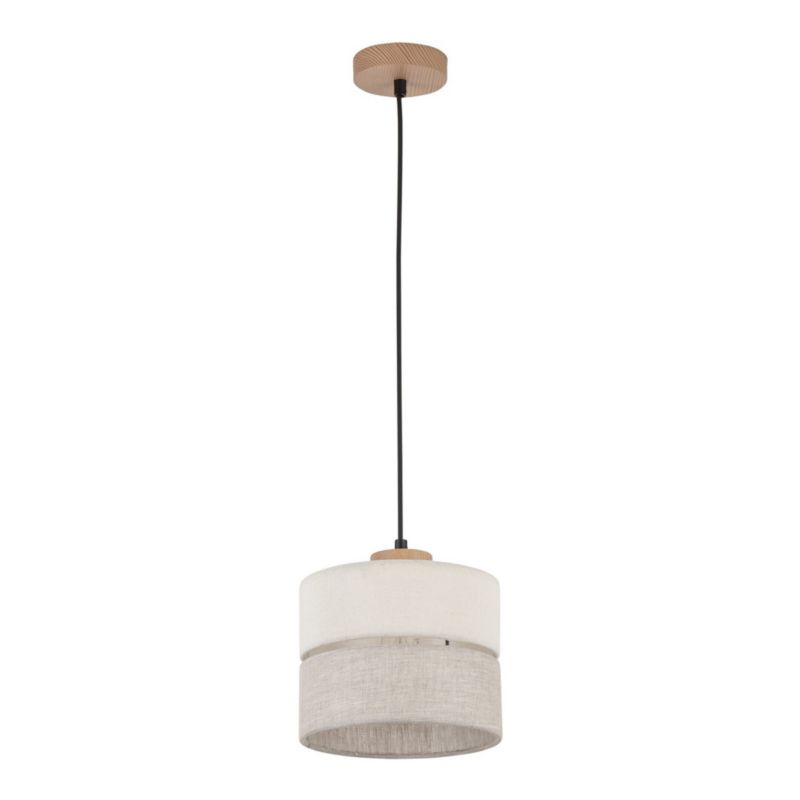Lampa sufitowa wisząca TK-Lighting Eco czarno-beżowa wym: 160 x 20 x 20 cm 1xE27 x 1 szt.