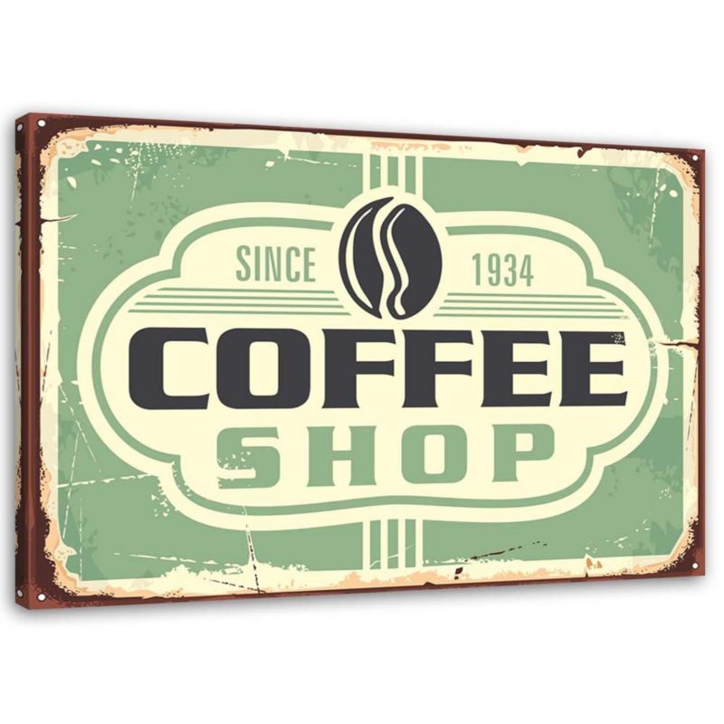 Obraz na płótnie Feeby Coffee shop retro 120x80cm 1szt