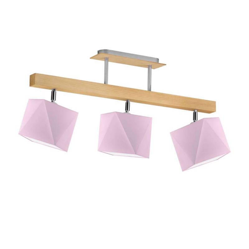 Lampa wisząca Volta Light Factory żyrandol plafon z abażurem diament Jasny fioletowy FORMA P3 1szt.