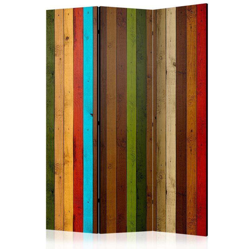 Parawan Muralo Akustyczny Kolorowy Płot Deski Imitacja 135x172 cm 1 szt.