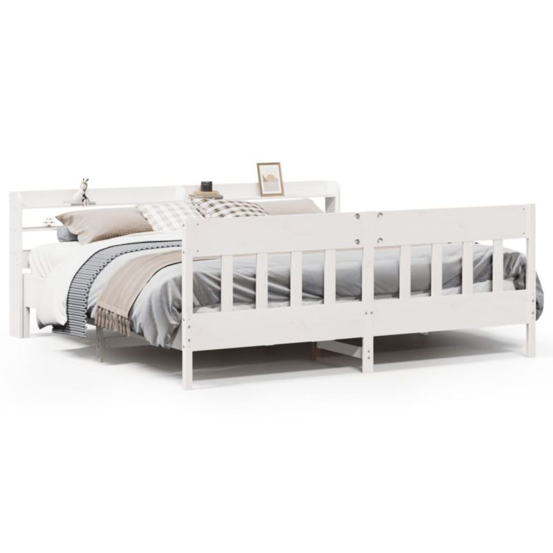 Łóżko drewniane WaszeMeble 200x200 cm białe WM-3306994 1 szt.