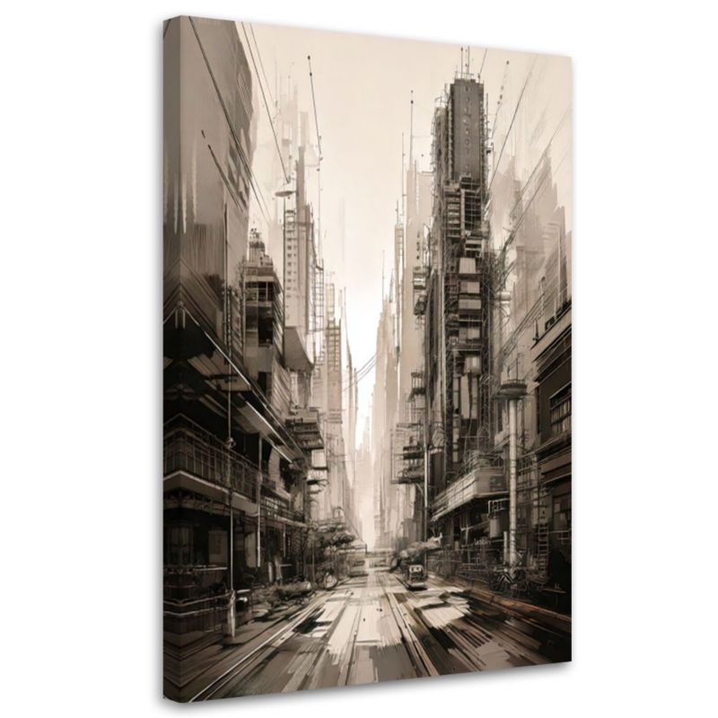 Obraz nowoczesny Feeby Miasto Architektura Sepia 70x100cm 1szt