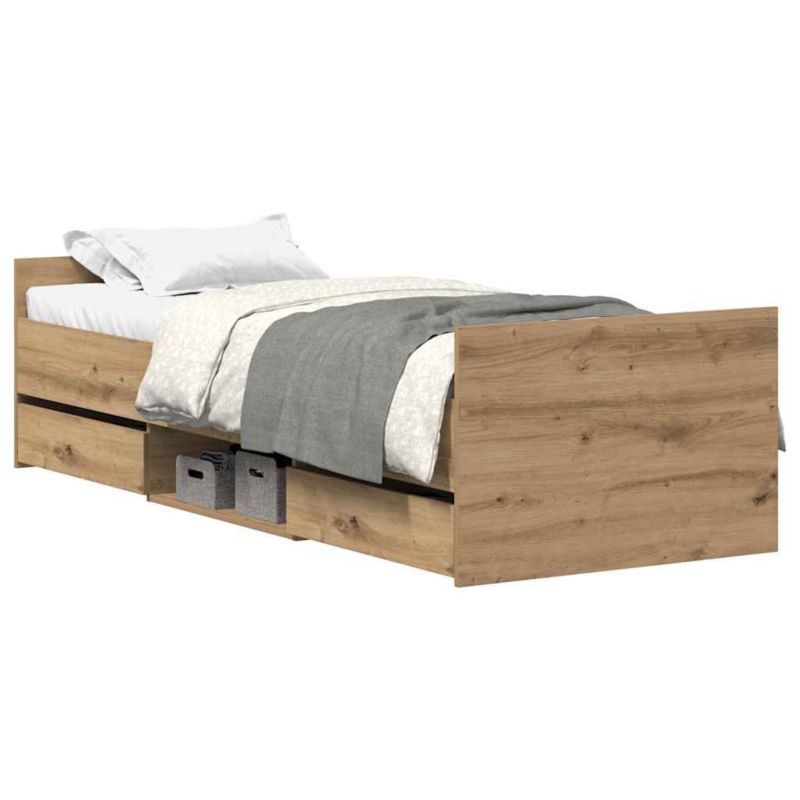 Łóżko drewniane WaszeMeble 90x190 cm brąz WM-3328809 1 szt.