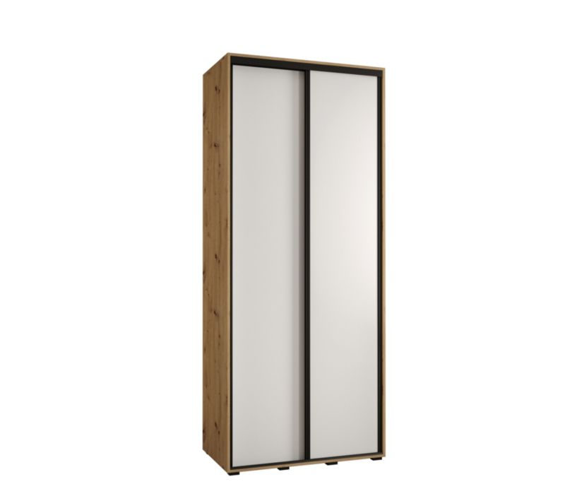 Szafa przesuwna Abiks DAVOS 1 wysoka szer.110cm artisan/biały/czarny 1szt.