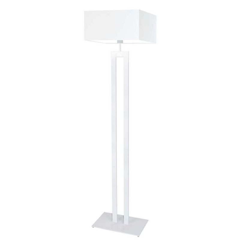 Lampa stojąca Volta Light Factory podłogowa z abażurem biały kwadrat MONO 1szt.