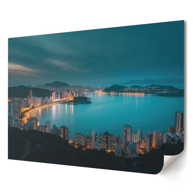 Plakat canvas Wallfluent Format A2 Miasto w nocy Artysta Henrik Lund 1 szt.