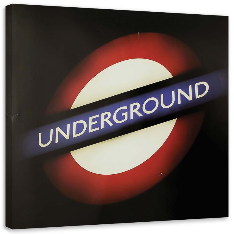 Obraz na płótnie Feeby Angielski znak Underground 20x20cm 1szt