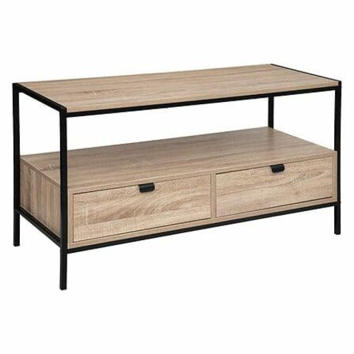 Szafka RTV Aliaj 5FIVE SIMPLY SMART czarna z szufladami 100 cm do salonu nowoczesna loftowa 1 szt.