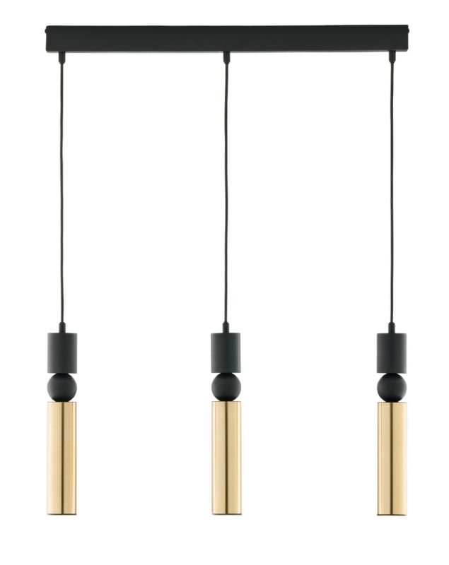 Lampa sufitowa Jupiter ALAS czarno-złota 3xGU10x10W IP20 wym:120x60x6cm - 1 szt.