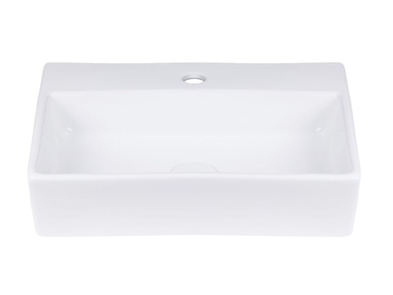 Umywalka nablatowa Uptrend Corfu 51x36 cm prostokątna biała z otworem na baterię UP-CLEAN 1 szt.
