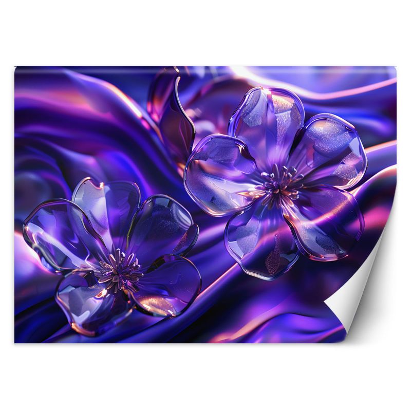 Fototapeta Feeby Szklane kwiaty fioletowe 100x70 1 szt