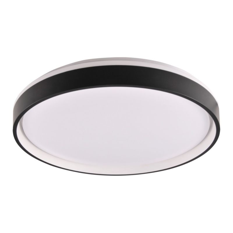 Plafon sufitowy lampa Polux Jadwiga czarno-biały LED 72W 3000K-6000K 8000lm IP44 wym: 7,5 x 48 x 48 cm tworzywo sztuczne - 1 szt.