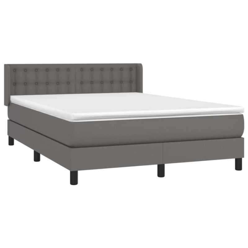 Łóżko kontynentalne WaszeMeble 140x190 cm szare WM-3130779 1 szt.