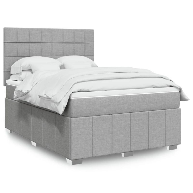 Łóżko kontynentalne WaszeMeble 160x200 cm jasnoszare WM-3291719 1 szt.