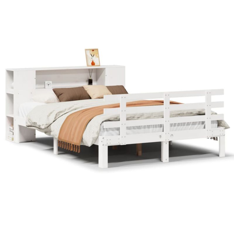 Rama łóżka WaszeMeble 135x190 cm Biały sosna WM-3322707 1 szt.