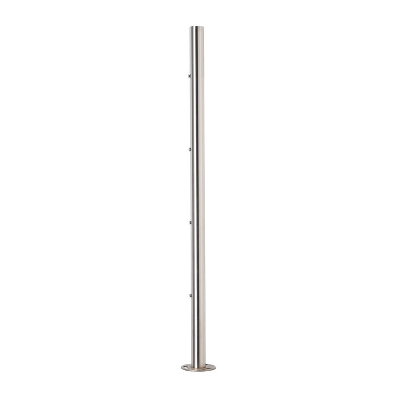 Słupek balustradowy PINOX środkowy fi 42,4x98 1 mm - stal nierdzewna nieuzbrojony (Satyna) 1 szt