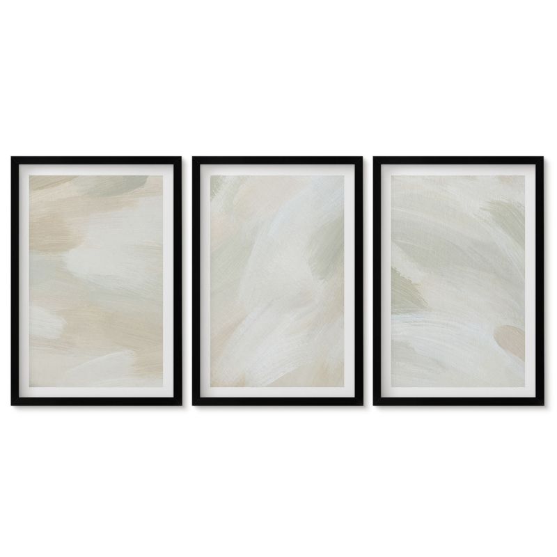 Obrazy w czarnej ramie Tulup 40x60 cm Jasne farby abstrakcja boho Dekoracja ścienna do przedpokoju 1 kpl