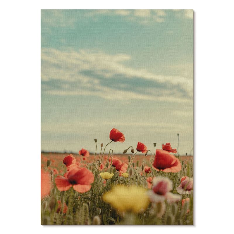 Nowoczesny Plakat na Płótnie Tulup 59,4,x84 cm (A1) Letnie kwiaty Do salonu, sypialni, 1 szt.