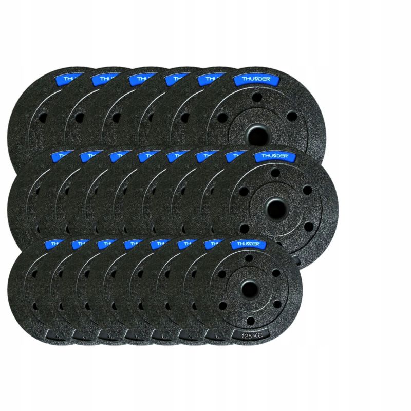 Zestaw obciążeń bitumicznych THUNDER SET-B-08-60KG 60kg talerze kompozytowe 31mm 22szt.